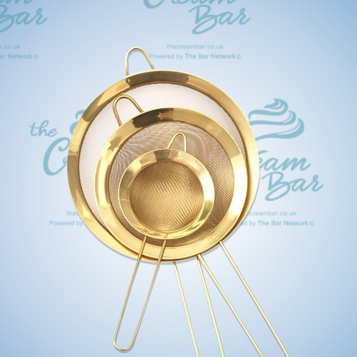 Stainless Steel Sieve (Handle) - The Bar Range (Pack of 3) - The Cream Bar